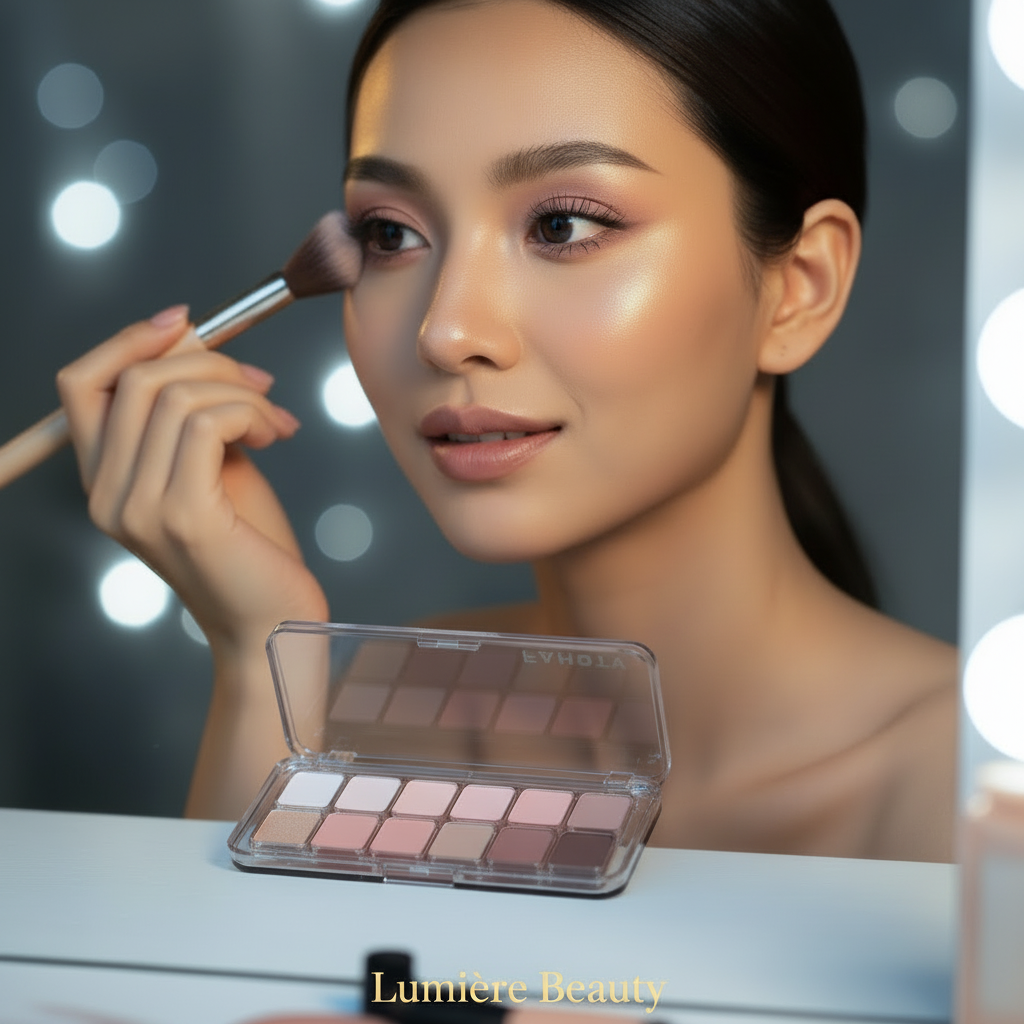 Palette Ombretti 12 Colori – Toni Opachi per Look Quotidiano & Naturale