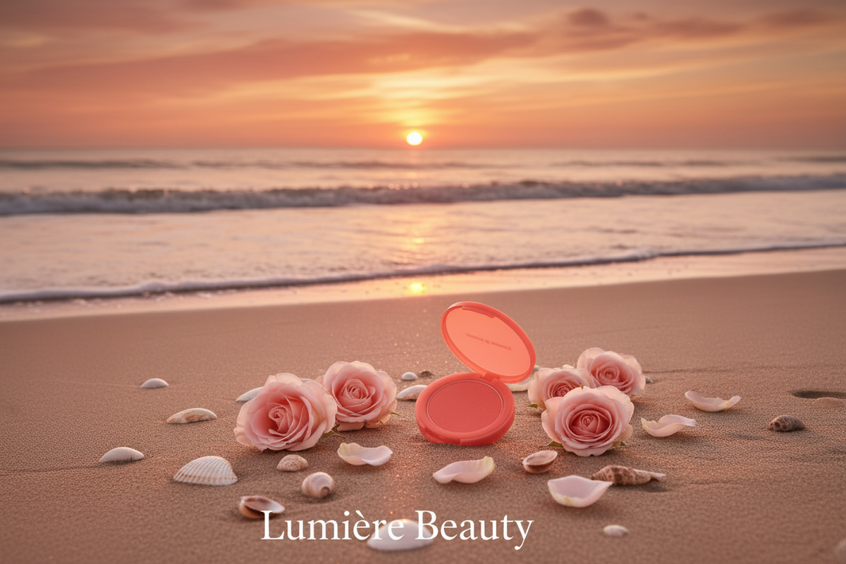 Blush Lumière Beauty - cipria tramonto logo bianco
