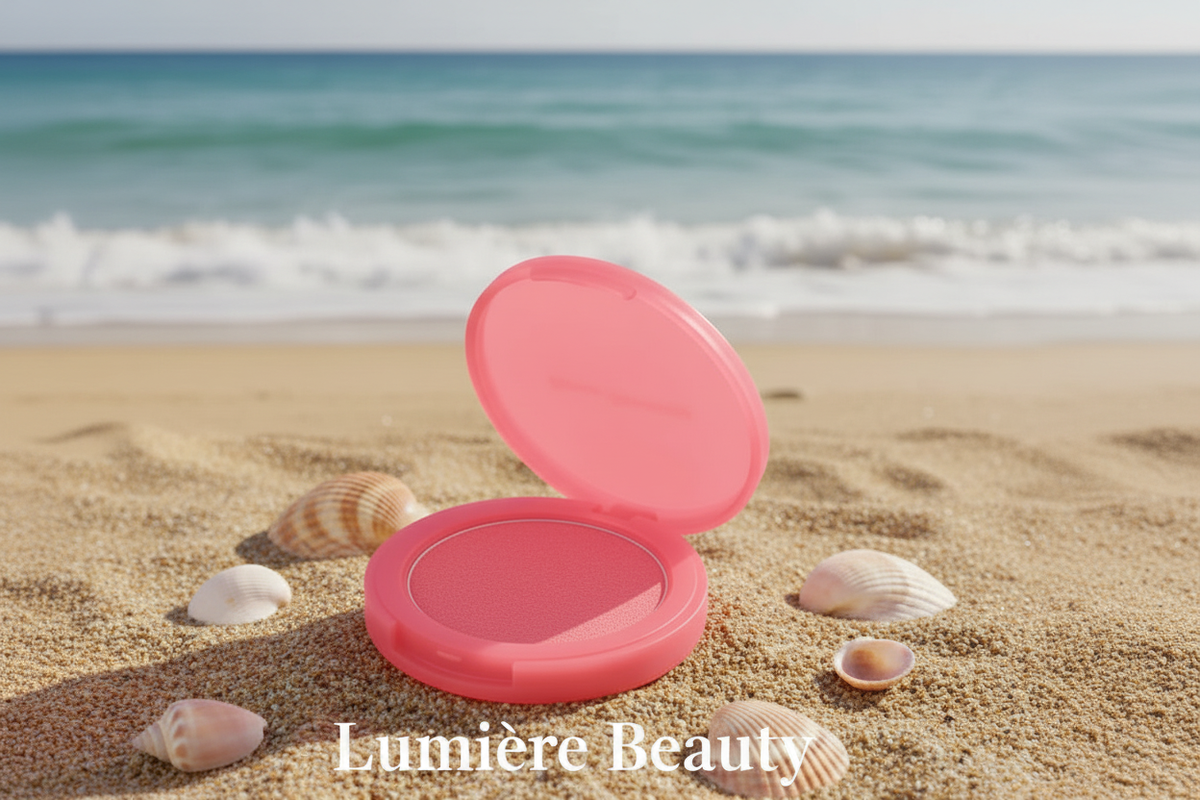 Blush Lumière Beauty - cipria mare azzurro logo bianco