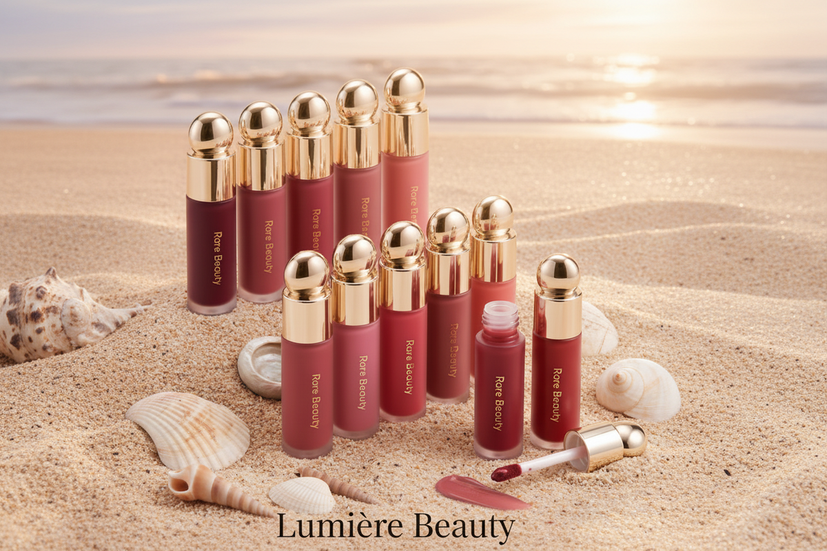 Blush liquido Lumière Beauty - spiaggia tramonto logo dorato