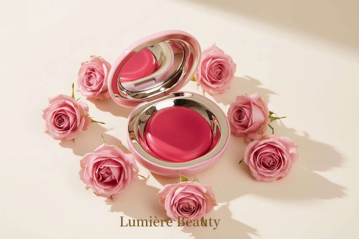 Blush Lumière Beauty - cipria fucsia rose rosa logo dorato