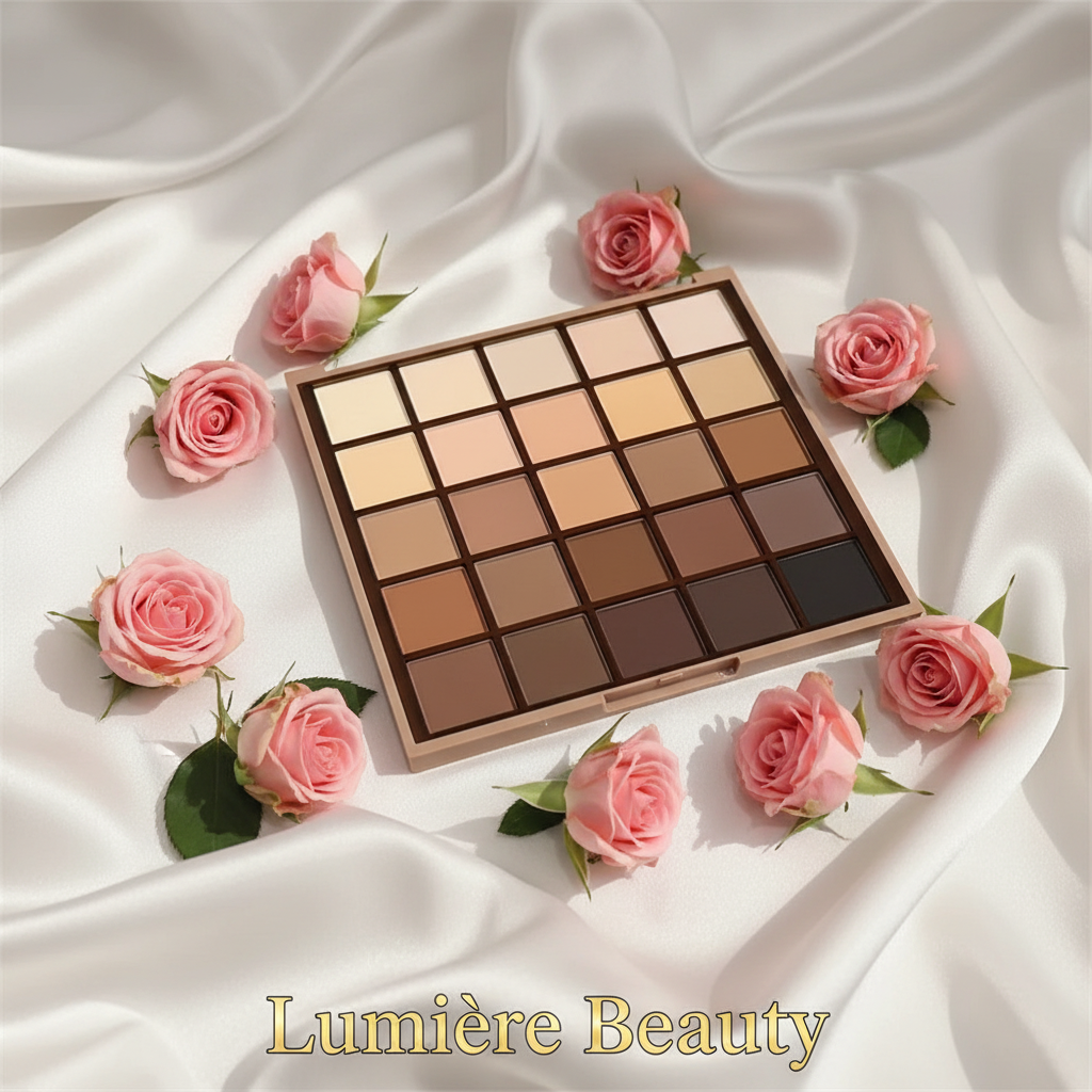 Palette Ombretti 25 Colori – Toni Neutri, Terra & Shimmer
